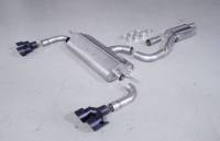 Griffin Motorwerke / Milltek Sport Quad Outlet Resonated (Quieter) Cat-Back Exhaust w/ Cerakote Black Tips for Audi 8V A3 2.0T Quattro GMWMTKA3RESBLK