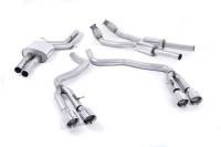 Milltek Non-Resonated Catback Exhaust, 100MM Quad Polished Tips for Audi S6/S7 4.0T SSXAU372
