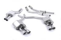 Milltek Resonated Valvesonic Catback Exhaust, Titanium 100 mm Quad Tips for Audi S6/S7 4.0T SSXAU446