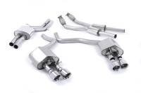 Milltek - Milltek Resonated Valvesonic Catback Exhaust, Titanium 100 mm Quad Tips for Audi S6/S7 4.0T SSXAU446 - Image 1