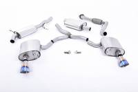 Milltek Resonated Cat-Back Exhaust with Dual GT-100 Burnt Titanium Tips for Audi B9 A4 2.0T SSXAU610