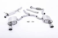 Milltek Road + Partial Resonated Cat-Back with Dual GT-100 Titanium Tips for Audi B9 A4 2.0T SSXAU613