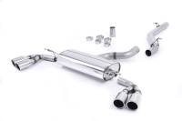 Milltek Resonated Cat-back, Polished Quad Tips for Audi TT MK2 3.2 Quattro SSXAU300