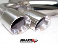 Milltek Non-Resonated Cat-Back Exhaust, Twin 80mm Jet Tips for Audi S3 8P  2.0 T quattro 3-Door SSXAU124