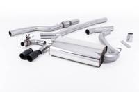 Milltek OE-Style Twin Outlet Non-Resonated Exhaust, Cerakote Black tips, for Manual Transmission SSXBM1003