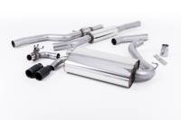 Milltek OE-Style Twin Outlet Resonated Exhaust, Cerakote Black tips, for Manual Transmission SSXBM1001