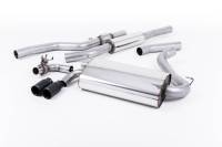 Milltek OE-Style Twin Outlet Resonated Exhaust, Cerakote Black Tips, for Auto Trans SSXBM1011