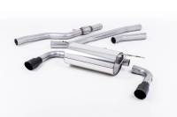 Milltek 428i Dual Outlet Resonated Exhaust, Cerakote Black Tips, for Automatic Transmission SSXBM1015