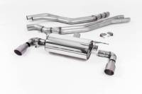 Milltek Cat Back Race Non-Resonated Exhaust, Titanium GT-90 Tips for BMW M140i 3 & 5 Door (F20 & F21 LCI) SSXBM1048