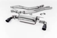 Milltek Cat Back Race Non-Resonated Exhaust, Cerakote Black Tips for BMW M140i 3 & 5 Door (F20 & F21 LCI) SSXBM1047