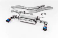 Milltek Cat Back Race Non-Resonated Exhaust, Burnt Titanium GT-90 Tips for BMW M140i 3 & 5 Door (F20 & F21 LCI) SSXBM1049