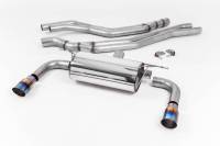 Milltek Cat Back Resonated Exhaust,  Burnt Titanium GT-90 Trims for BMW M240i Coupe (F22 LCI) SSXBM1053