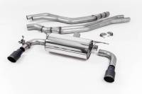 Milltek Cat Back Non-Resonated Race Exhaust, Cerakote Black GT-90 Trims for BMW M240i Coupe (F22 LCI) SSXBM1057