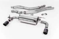 Milltek Cat Back Non-Resonated Race Exhaust, Carbon Jet 90 Trims for BMW M240i Coupe (F22 LCI) SSXBM1055
