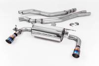 Milltek Cat Back Non-Resonated Race Exhaust, Burnt Titanium GT-90 Trims for BMW M240i Coupe (F22 LCI) SSXBM1059