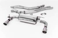 Milltek Cat Back Non-Resonated Race Exhaust, Titanium GT-90 Trims for BMW M240i Coupe (F22 LCI) SSXBM1058