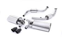 Milltek Resonated Cat-Back Exhaust, Ceramic Black Tips for Porsche Boxster/Cayman S 3.4 987 Gen2 SSXPO117