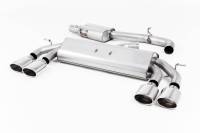 Milltek NON-VALVED RESONATED CAT-BACK RACE EXHAUST SYSTEM WITH POLISHED TIPS FOR VW Mk7.5 Golf R SSXVW451