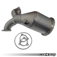 Downpipes - Catted - 034Motorsport - 034Motorsport Stainless Steel Racing Catalyst for B9 Audi S4/S5 034-105-4045