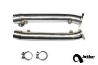 Exhaust - Downpipes - Active Autowerke - Active Autowerke Brushed Stainless Steel Test Pipe Kit for BMW E9x M3 (2008-13)