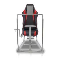 GTR Simulator - GTR Simulator GT Model with Mounts for Controls, Pedals and Display and Adjustable Leatherette Seat - Silver Frame - Image 4