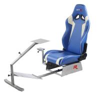 GTR Simulator - GTR Simulators Touring Model Simulator with Silver Frame and Adjustable Leatherette Racing Seat - Image 18