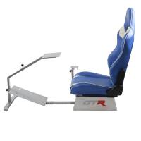 GTR Simulator - GTR Simulators Touring Model Simulator with Silver Frame and Adjustable Leatherette Racing Seat - Image 20