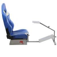 GTR Simulator - GTR Simulators Touring Model Simulator with Silver Frame and Adjustable Leatherette Racing Seat - Image 23