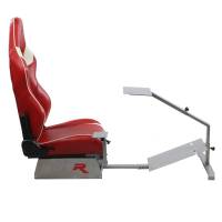 GTR Simulator - GTR Simulators Touring Model Simulator with Silver Frame and Adjustable Leatherette Racing Seat - Image 30