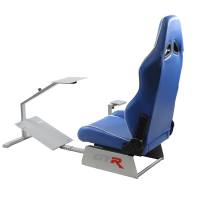 GTR Simulator - GTR Simulators Touring Model Simulator with Silver Frame and Adjustable Leatherette Racing Seat - Image 24