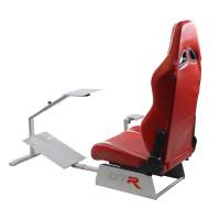GTR Simulator - GTR Simulators Touring Model Simulator with Silver Frame and Adjustable Leatherette Racing Seat - Image 32