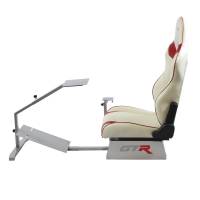 GTR Simulator - GTR Simulators Touring Model Simulator with Silver Frame and Adjustable Leatherette Racing Seat - Image 37