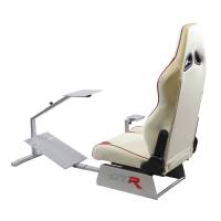 GTR Simulator - GTR Simulators Touring Model Simulator with Silver Frame and Adjustable Leatherette Racing Seat - Image 38