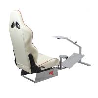 GTR Simulator - GTR Simulators Touring Model Simulator with Silver Frame and Adjustable Leatherette Racing Seat - Image 39