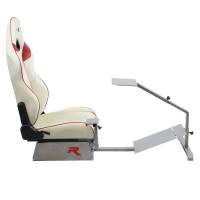 GTR Simulator - GTR Simulators Touring Model Simulator with Silver Frame and Adjustable Leatherette Racing Seat - Image 40