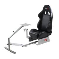 GTR Simulator - GTR Simulators Volante Adjustable Racing Car Seat, Black with Red Stripes - Image 4