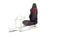 GTR Simulator - GTR Simulator GTA-Pro Model Racing Simulator Home Workstation Racing Cockpit with Real Racing Seat and Racing Rig Control Mounts Small Triple Mount, Fits up to three 24TV Monitors Diamond Silver Black with Red No. - Image 33