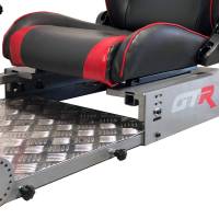 GTR Simulator - GTR Simulator GTA-Pro Model Racing Simulator Home Workstation Racing Cockpit with Real Racing Seat and Racing Rig Control Mounts Small Triple Mount, Fits up to three 24TV Monitors Diamond Silver Red with White No. - Image 10