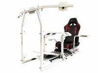 GTR Simulator - GTR Simulator GTA-Pro Model Racing Simulator Home Workstation Racing Cockpit with Real Racing Seat and Racing Rig Control Mounts Small Triple Mount, Fits up to three 24TV Monitors Diamond Silver Red with White No. - Image 30