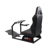 GTR Simulator - GTR Simulators GTA™️ Model Simulator Frame & Adjustable Racing Seat – Color Options Available Majestic Black Black with Red - Image 11