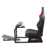 GTR Simulator - GTR Simulators GTA™️ Model Simulator Frame & Adjustable Racing Seat – Color Options Available Diamond Silver Blue with White - Image 10