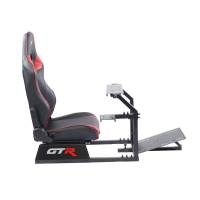 GTR Simulator - GTR Simulators GTA™️ Model Simulator Frame & Adjustable Racing Seat – Color Options Available Diamond Silver Blue with White - Image 6