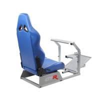 GTR Simulator - GTR Simulators GTA™️ Model Simulator Frame & Adjustable Racing Seat – Color Options Available Diamond Silver Blue with White - Image 20