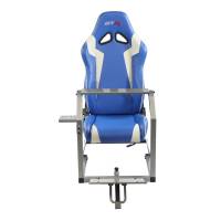 GTR Simulator - GTR Simulators GTA™️ Model Simulator Frame & Adjustable Racing Seat – Color Options Available Diamond Silver Blue with White - Image 22