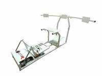 GTR Simulator - GTR Simulator GTM motion Model Frame with Seat and Triple Monitor Stand (Motor, Shifter Holder, Seat Slider Included) Majestic Black White with Red - Image 46