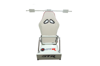 GTR Simulator - GTR Simulator GTM motion Model Frame with Seat and Triple Monitor Stand (Motor, Shifter Holder, Seat Slider Included) Diamond Silver Red with White - Image 16