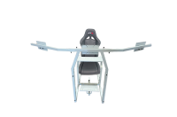 GTR Simulator - GTR Simulator GTM motion Model Frame with Seat and Triple Monitor Stand (Motor, Shifter Holder, Seat Slider Included) Alpine White White with Red - Image 8