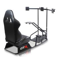 GTR Simulator - GTR Simulator GTSF Model Racing Simulator with Gear Shifter & Steering Mounts, Monitor Mount and Real Racing Seat Alpine White with Red Stripes - Image 9