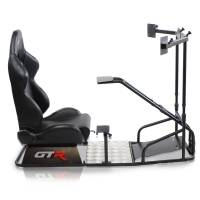 GTR Simulator - GTR Simulator GTSF Model Racing Simulator with Gear Shifter & Steering Mounts, Monitor Mount and Real Racing Seat Alpine White with Red Stripes - Image 11