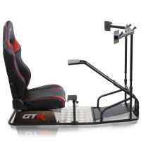 GTR Simulator - GTR Simulator GTSF Model Racing Simulator with Gear Shifter & Steering Mounts, Monitor Mount and Real Racing Seat Alpine White with Red Stripes - Image 25